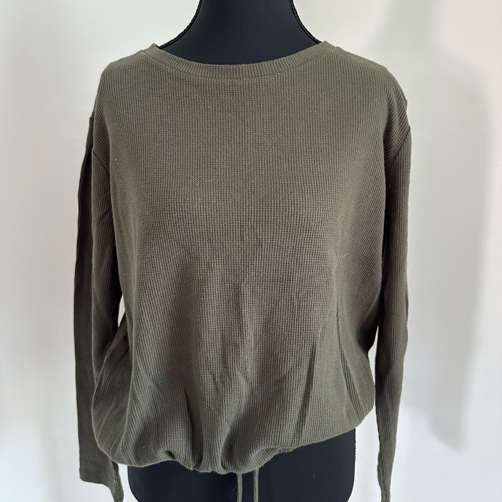 Michael Kors Olive Green Long Sleeve Sweater